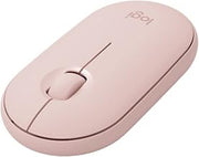 Logitech Pebble Wireless Mouse with Bluetooth or 2.4 GHz Receiver, Silent, Slim Computer Mouse with Quiet Clicks, for Laptop/Notebook/iPad/PC/Mac/Chromebook - Rose/Pink