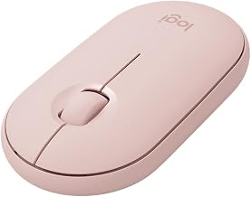 Logitech Pebble Wireless Mouse with Bluetooth or 2.4 GHz Receiver, Silent, Slim Computer Mouse with Quiet Clicks, for Laptop/Notebook/iPad/PC/Mac/Chromebook - Rose/Pink