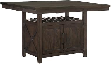 Lexicon Oxton Asian Hardwood Cntr Height Dining Table in Distressed Dark Cherry