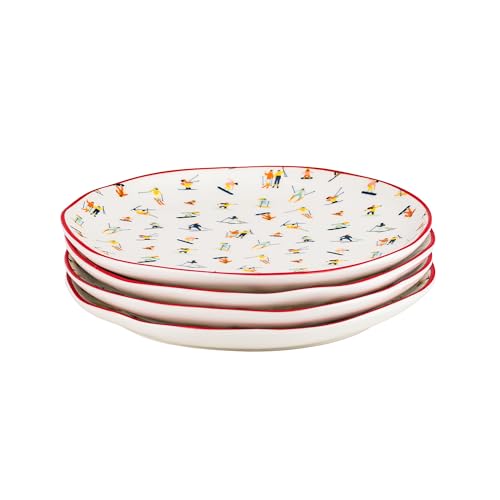 10 Strawberry Street Skiers / 6" / Traditional Appetizer Plates
