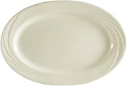 CAC China GAD-91 Oval Platter 18" Porcelain Oval, Bone White, Set of 6