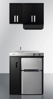 18' Wide Wall Cabinet by Summit Appliance – 18"W x 12"D x 18"H, Metal, Black