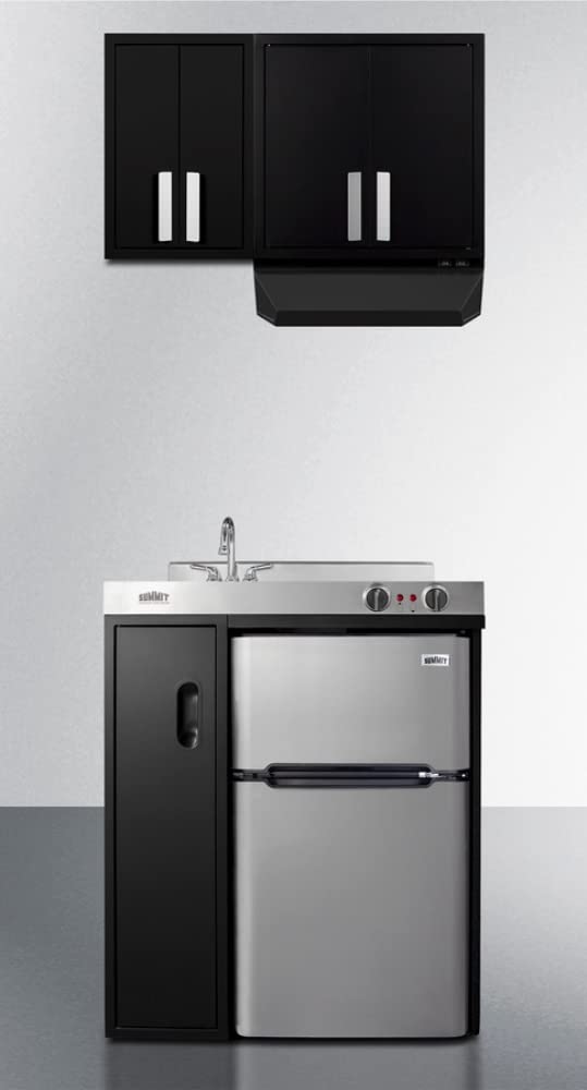 Summit Appliance Black / 18"W x 12"D x 18"H / Wall Cabinet Storage Cabinets