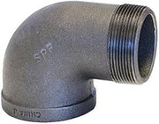Anvil International 0810016618 Imported Malleable Iron Street Elbow, 90 Degree, 1", Black