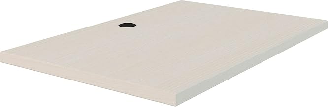 Interion Modular Partition Desktop, 36"W x 24"D, White Ash