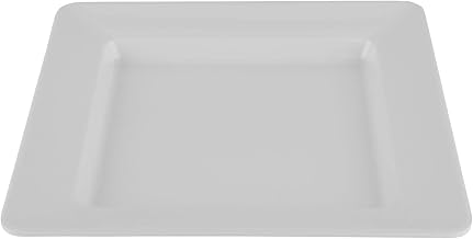G.E.T. ML-12-W Milano 12" Square White Melamine Plate, (Qty,1), Large | Dishwasher safe, Shatterproof, Restaurant service, Great for Entrees, Salads, Desserts and Appetizers