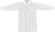 Global Industrial Disposable Polypropylene Lab Coat, 1 Pocket, Elastic Wrists, 2XL, 25/Case