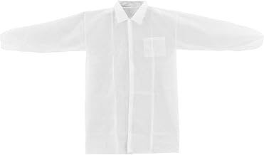 Global Industrial Disposable Polypropylene Lab Coat, 1 Pocket, Elastic Wrists, 2XL, 25/Case