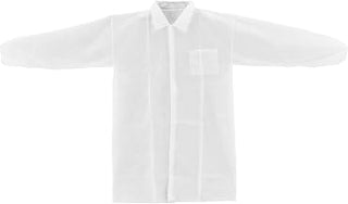 Global Industrial Disposable Polypropylene Lab Coat, 1 Pocket, Elastic Wrists, 2XL, 25/Case
