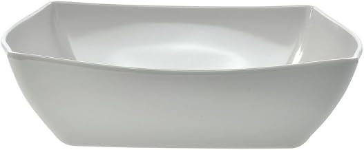 Square Serving Bowl 167 oz White Melamine - 13 1/4"L x 13 1/4"W x 3 1/2"H