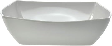 Square Serving Bowl 167 oz White Melamine - 13 1/4"L x 13 1/4"W x 3 1/2"H