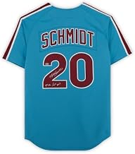 Framed Mike Schmidt Philadelphia Phillies Autographed Mitchell & Ness Authentic Light 1980 Jersey Inscription with 80 NL/MVP Inscription - Autographed MLB Jerseys