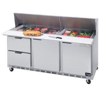 Beverage-Air Commercial Food Prep Tables 72" by Beverage Air – Model SPED72-30M-2
