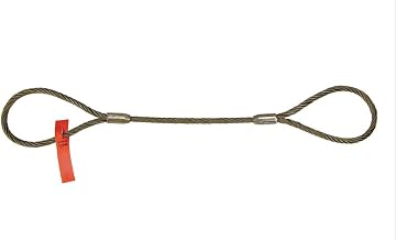Sling, Wire Rope, L6Ft, VLL7800Lb, Dia5/8In