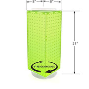 Azar Displays Pegboard + Hooks / Green / 8"W x 20"H Display Racks