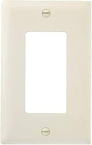 Pass & Seymour TP26LACC100 1 Gang 1 Decorator Opening Nylon Wall Plate, Almond