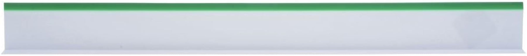 Produce Divider White with Green Trim Plastic Shelf Divider - 30"L x 3"H