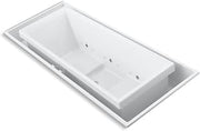 Kohler K-1166-C1-0 sok Overflowing Bath for Two with Effervescence and Chromatherapy, White