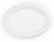 Vegware Plant-based Compostable 12in Bagasse Oval Plate (Case of 500)