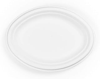 Vegware Plant-based Compostable 12in Bagasse Oval Plate (Case of 500)