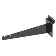 8" Black Slatwall Shelf Bracket by Retail Resource – Alloy Steel, Black, Model 1711
