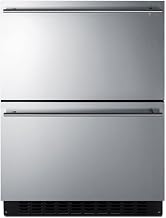 Summit 24” Two Drawer Refrigerator, Stainless Steel - ASDR2414 | 3.1 cu.ft. Capacity, ADA Compliant, 18” Shallow Depth,Panel Ready Capable* (*Panels not included)