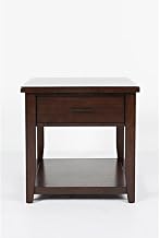 Starlight Canyon Home Wood End Table with Shelf for Living Room Bedroom Side Table Small Accent Nightstand Couch Table Corner Table, Brown