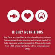 King Oscar Olive Oil / 2 Ounce (Pack of 1) / gray Anchovies