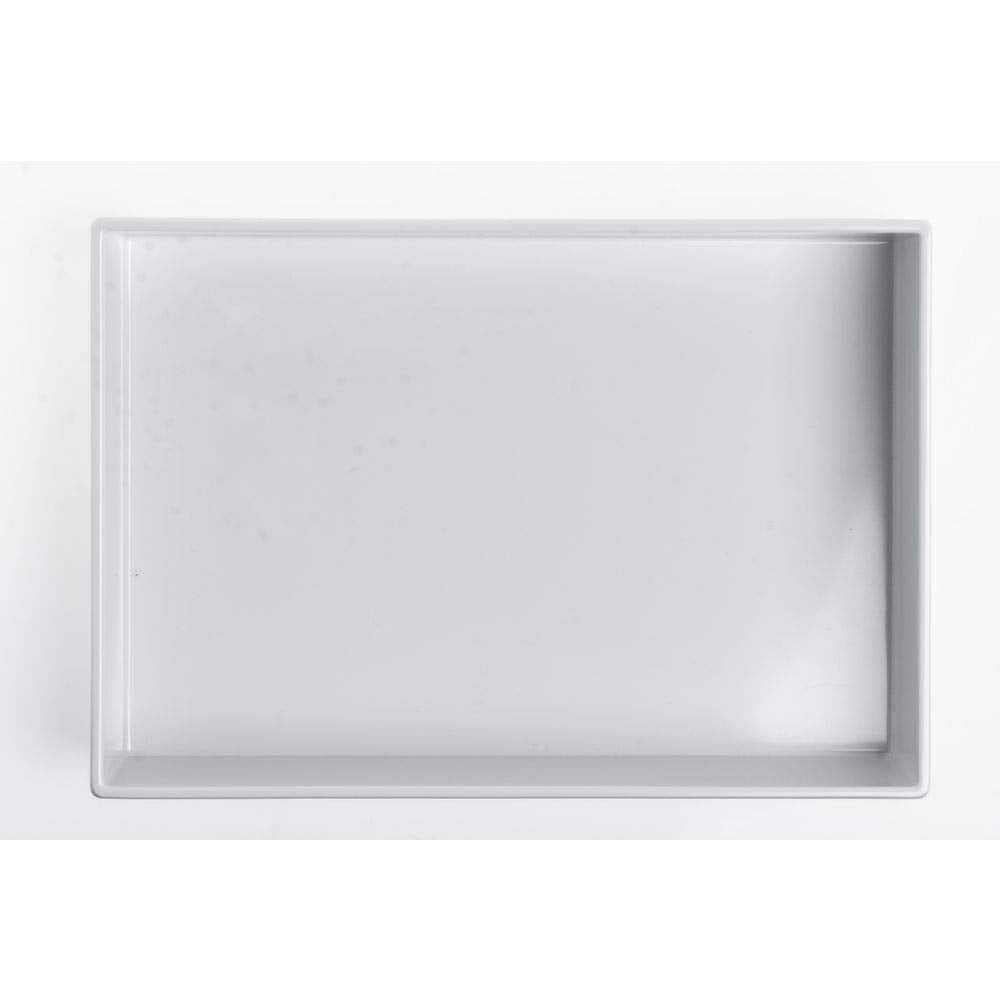 Small Display Tray White Melamine - 9 3/4"L x 6 3/4"W x 1/2"H by HUBERT – 9.8" x 6.8" x 0.5", Melamine, White, Model H0275-WHITE
