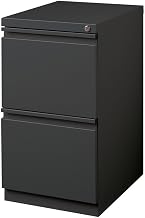 Hirsh Industries 20" Deep 2 Drawer Mobile File Cabinet File in Charcoal