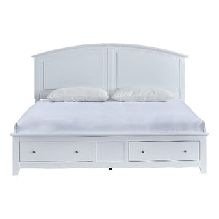 Hammond Full Bed White by Glory Furniture – Full, Wood, White, Model G5490B-FSB