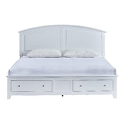 Hammond King Bed White by Glory Furniture – Wood, White, Model G5490B-KSB