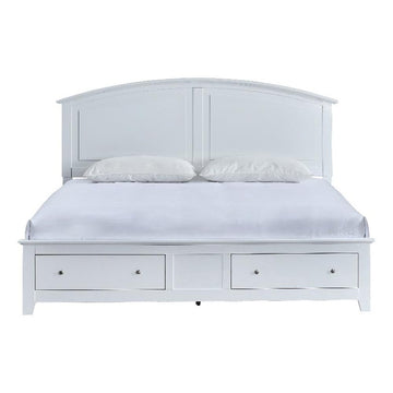Hammond King Bed White by Glory Furniture – Wood, White, Model G5490B-KSB