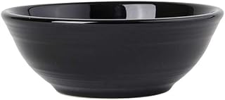 Tuxton China CBB-1303 Nappie, 13 oz., 5-5/8" Diameter x 2"H, Round, Microwave and Dishwasher Safe, Oven Proof, Fully Vitrified, Ceramic, Concentrix, Black, Pack of 12