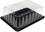 PACTIV APET Plastic Premium 1/4 Sheet Cake Container Black/Clear | 65/Pack