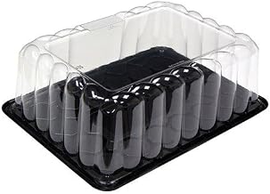 PACTIV APET Plastic Premium 1/4 Sheet Cake Container Black/Clear | 65/Pack