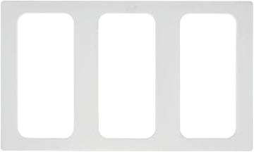 HUBERT Cold Food Bar Tile 1/3 Size White Melamine - 21" L x 12 3/4" W