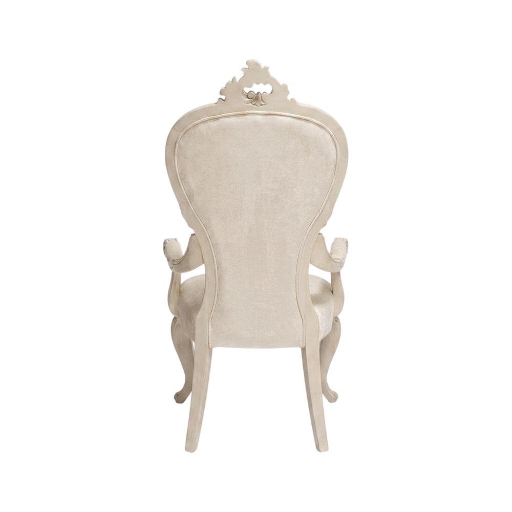 Beige Dining Arm Chair Set of by Starlight Canyon Home – 24.25 x 28 x 49 inches, Wood, Beige, Pack of 2