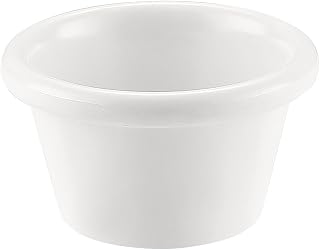 CAC Melamine Ramekin White 3oz 3 1/8", Box of 12