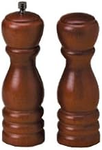 American Metalcraft 6" Wooden Pepper Mill/Salt Shaker Set