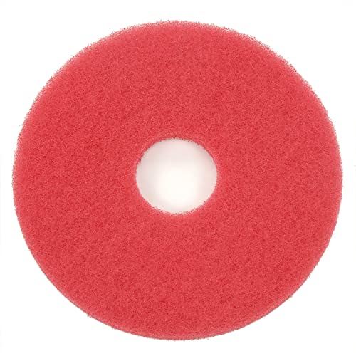 13" Red Buffing Pad by Global Industrial – 13.5"L x 13.5"W x 5"H, Aluminum Oxide, Red, Model 404413