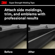 3M 1/2 Inch x 15 Ft, 4 Rolls / Black / 1 Pinstriping Tape