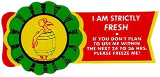 Screen Gems I am Strictly Fresh Grease-Proof Die-Cut Strap Label Red, 4" Length | 5000/Box