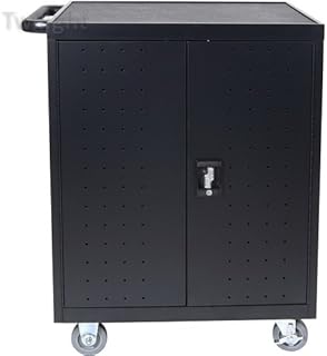 Luxor LLTP32-B - 32 Laptop/Chromebook Charging Cart with Timer (Black)