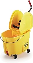 Rubbermaid Commercial Down Press Wringer for WaveBrake Buckets, 16-32 oz Capacity, Yellow, Heavy Duty Mopping/Cleaning for Professional/Janitorial Use
