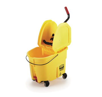 Rubbermaid Commercial Down Press Wringer for WaveBrake Buckets by Rubbermaid Commercial Products – Down Press, 32.0 fluid_ounces, Plastic, Yellow, Model FG757588YEL