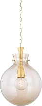 Mitzi H1052701L-AGB Benita - 1 Light Pendant - 22.5 Inches Tall and 15.75 Inches Wide - Aged Brass