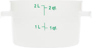Carlisle FoodService Products 2 Quart (Pack of 12) / 12 / White Storage & Transport