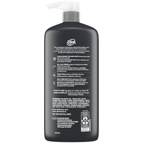 Dial 23 Fl Oz (Pack of 3) / Recharge / Green Body Washes