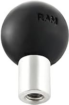 RAM MOUNTS 1/4"-20 Ball Adapter with B Size 1" Ball for Cameras | Female thread adapter compatible with cameras, action cameras and GPS devices